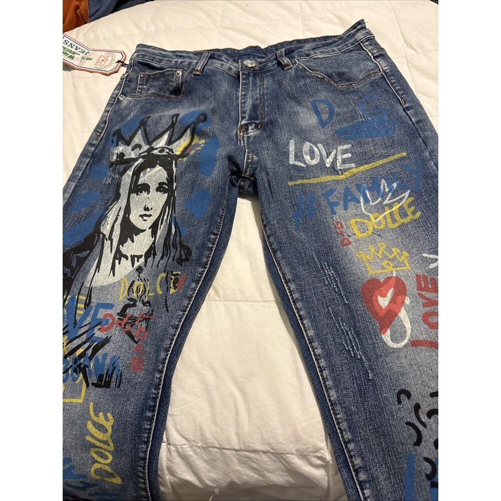 SOSOO Jeans Streetwear (LOVE & FAMILY) Jeans Size 32x32 Slim Stretch. NWT!